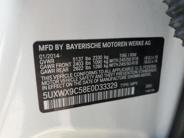5UXWX9C58E0D33329 BMW X3 XDRIVE2