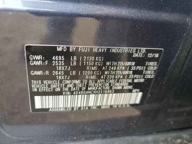 4S4BSANCXH3316863 Subaru u5