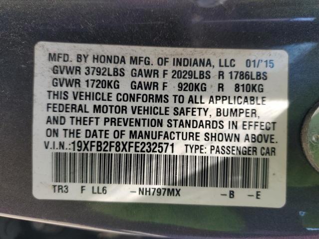 19XFB2F8XFE232571 Honda r18z1