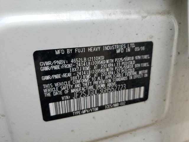 JF2SJGDC3GH552723 Subaru turbo u4