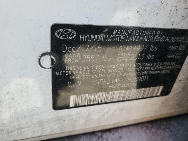 5NPE24AF7GH369011 Hyundai dohc gdi theta-ii