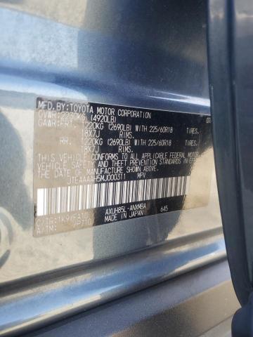 JTEAAAAH5MJ000311 Toyota a25a-fxs, 3nm+4nm