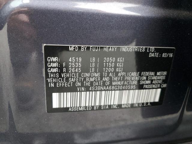 4S3BNAA68G3040595 Subaru 2.5l u5
