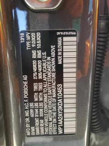 WP1AA2AY3KDA10453 Porsche Cayenne