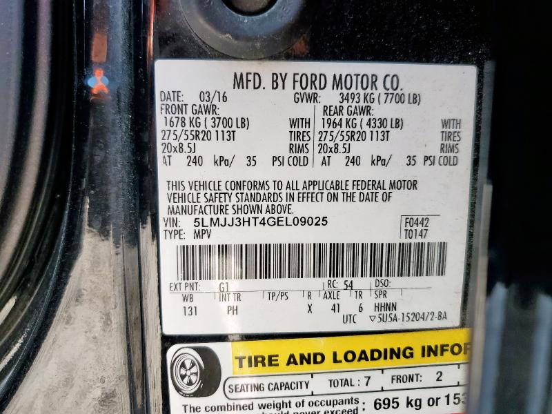 5LMJJ3HT4GEL09025 Lincoln gtdi