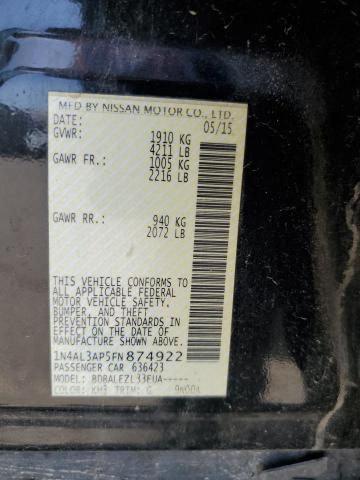 1N4AL3AP5FN874922 Nissan ALTIMA 2.5