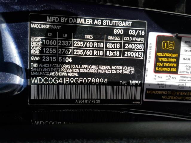 WDC0G4JB9GF078894 Mercedes-Benz GLC 300