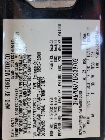 3FA6P0G77ER339702 Ford 2014