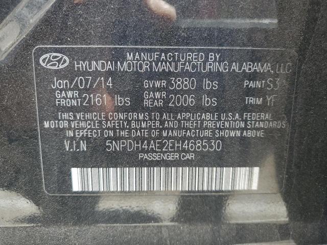 5NPDH4AE2EH468530 Hyundai dohc mpi nu
