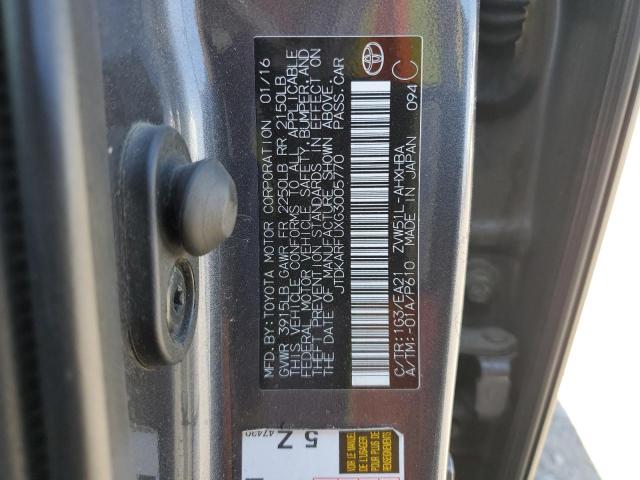 JTDKARFUXG3005770 Toyota 2zr-fxe,1nm