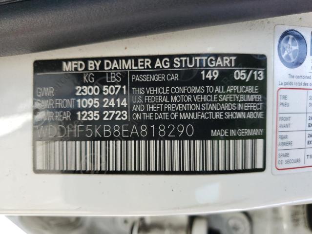 WDDHF5KB8EA818290 Mercedes-Benz 2014