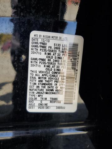 JN8AZ1MU2EW407632 Nissan Murano