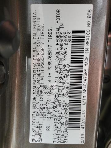 3TMJU4GNXEM169626 Toyota TACOMA DOU