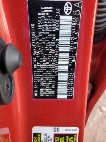 5YFBURHE9KP869559 Toyota 2zr-fe
