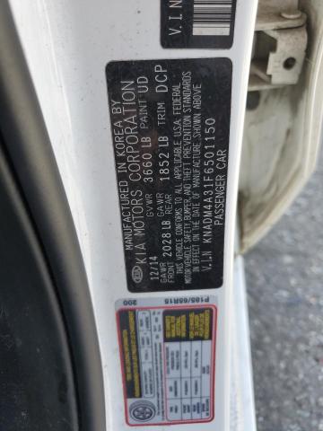 KNADM4A31F6501150 KIA dohc gamma