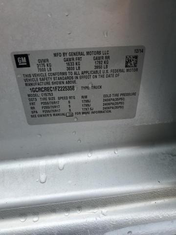 1GCRCREC1FZ225358 Chevrolet l83 - vvt, active fuel management, aluminum