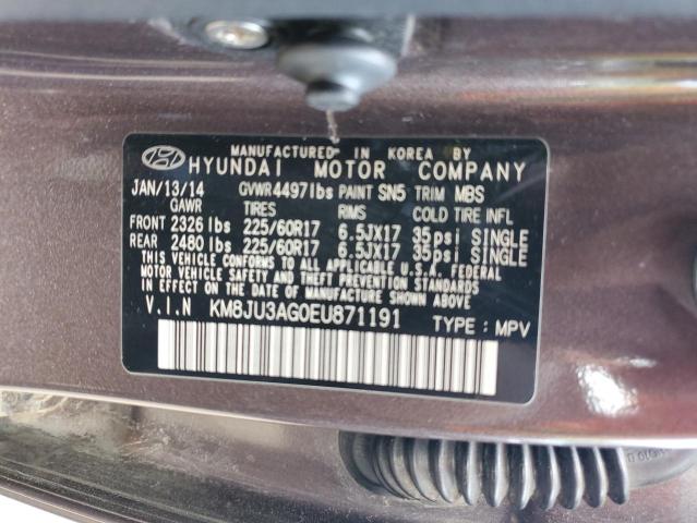 KM8JU3AG0EU871191 Hyundai TUCSON GLS