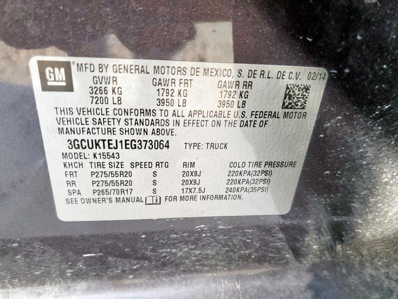 3GCUKTEJ1EG373064 Chevrolet Silverado