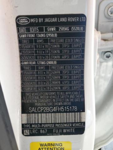 SALCP2BG4FH515178 Land Rover lev3 sulev30
