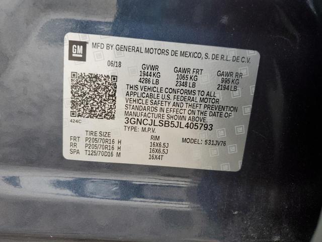 3GNCJLSB5JL405793 Chevrolet luv - mfi, variable valve timing, e85 max, alum