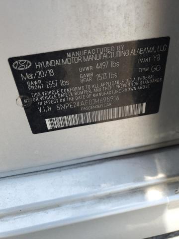 5NPE24AF0JH698916 Hyundai SONATA SE
