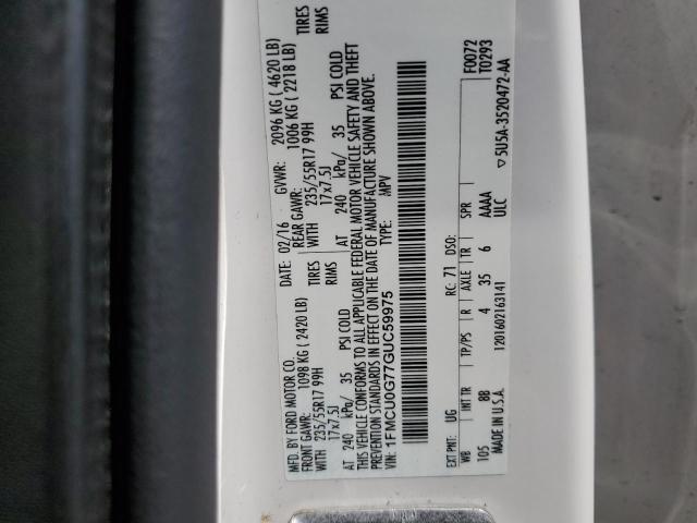 1FMCU0G77GUC59975 Ford 2016