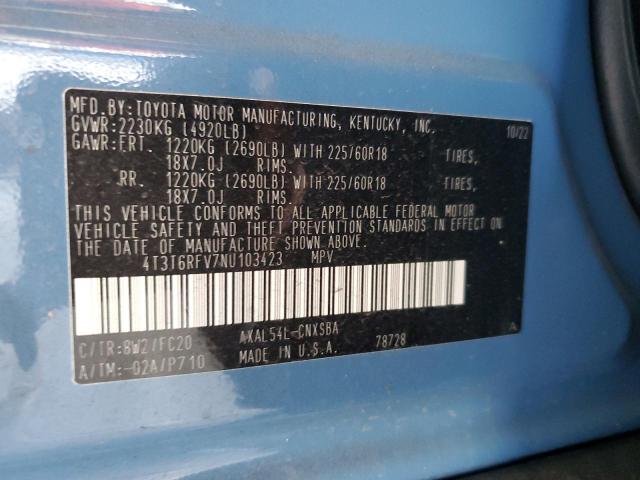 4T3T6RFV7NU103423 Toyota a25a-fxs, 3nm+4nm(li)