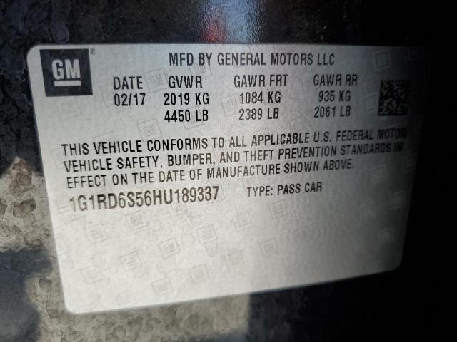 1G1RD6S56HU189337 Chevrolet l3a - di: direct injectio, vvt: variable valve timing, hybrid, gen 1