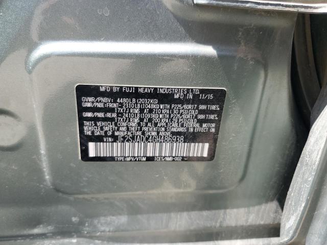 JF2SJADC4GH486938 Subaru naturally aspirated u5