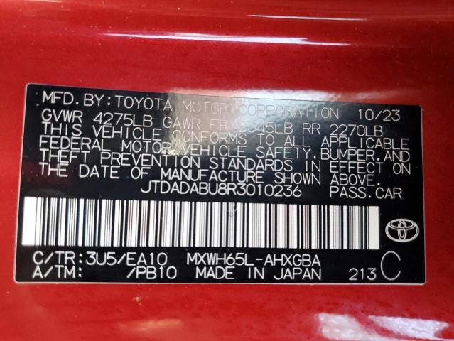 JTDADABU8R3010236 Toyota m20a-fxs