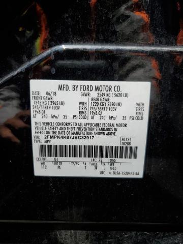 2FMPK4K87JBC32917 Ford 2018
