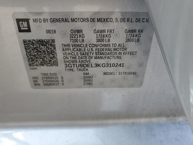 3GTU9DEL3KG310241 GMC l87 - di dfm, alum, gen 5