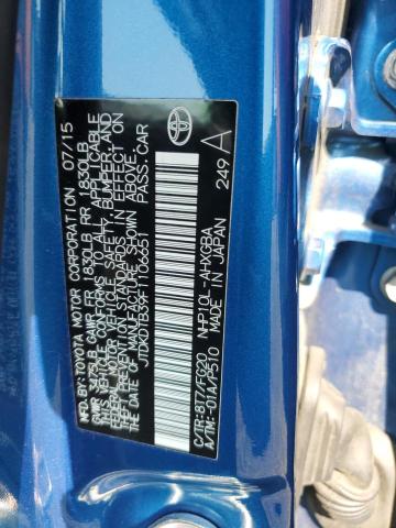 JTDKDTB39F1106651 Toyota PRIUS C