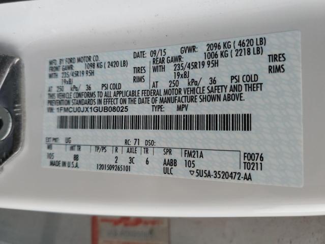 1FMCU0JX1GUB08025 Ford ESCAPE TIT