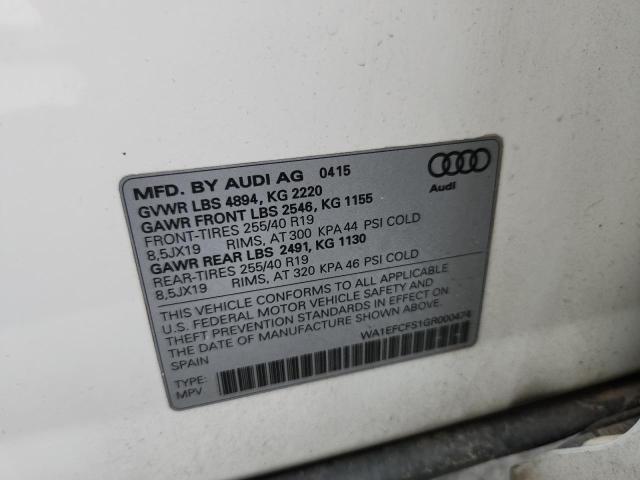 WA1EFCFS1GR000474 Audi Q3 PREMIUM