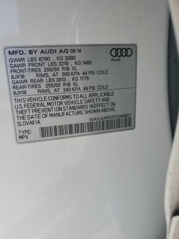 WA1LGAFEXFD006837 Audi 2015