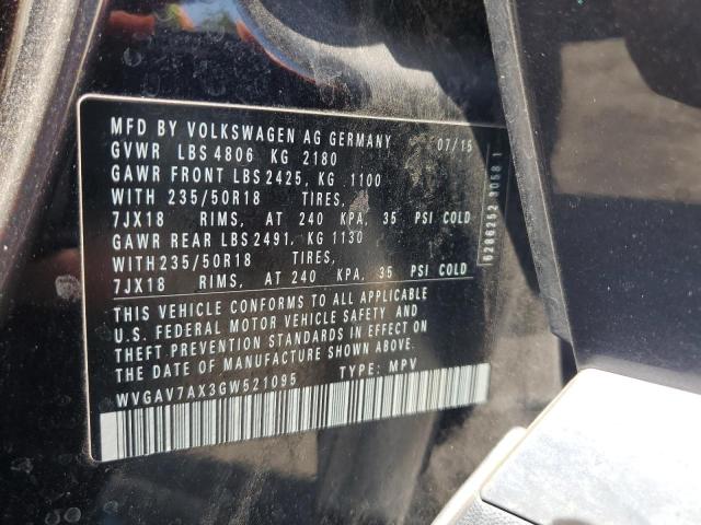WVGAV7AX3GW521095 Volkswagen 2016