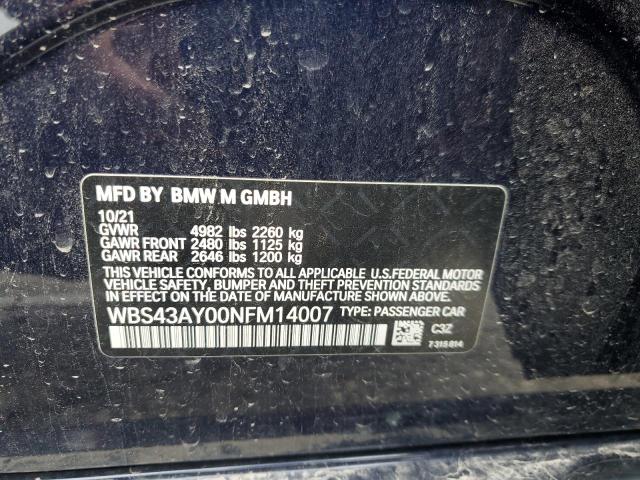 WBS43AY00NFM14007 BMW M3