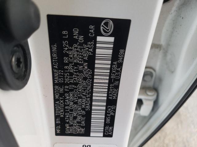 58ADA1C12NU021767 Lexus a25a-fxs, 3nm