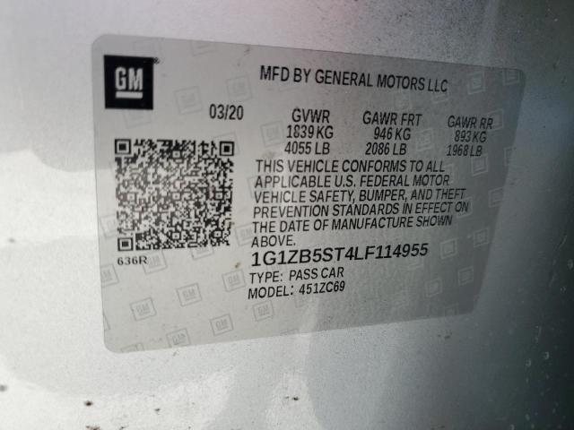 1G1ZB5ST4LF114955 Chevrolet lfv - direct injection, variable valve timing, gen 1