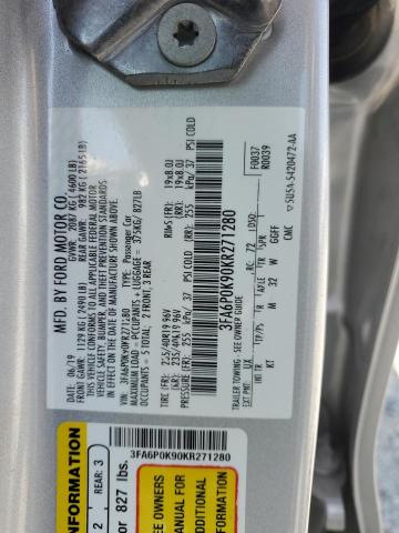 3FA6P0K90KR271280 Ford FUSION TIT