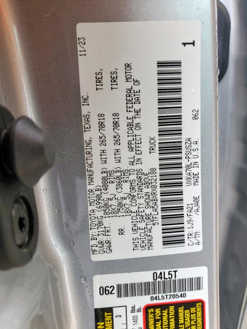 5TFLA5ABXRX032188 Toyota TUNDRA CRE
