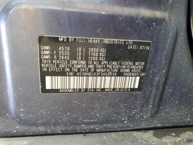 4S3BNBC63F3008638 Subaru LEGACY 2.5