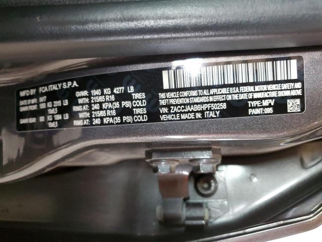 ZACCJAAB6HPF50258 Jeep 2017