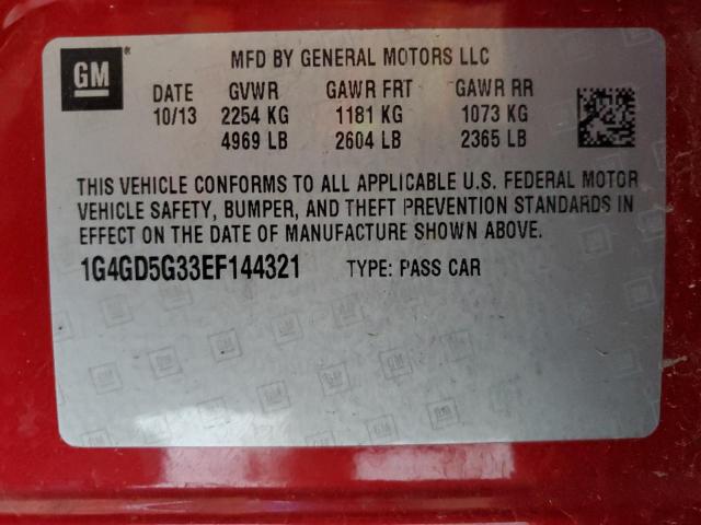 1G4GD5G33EF144321 Buick lfx