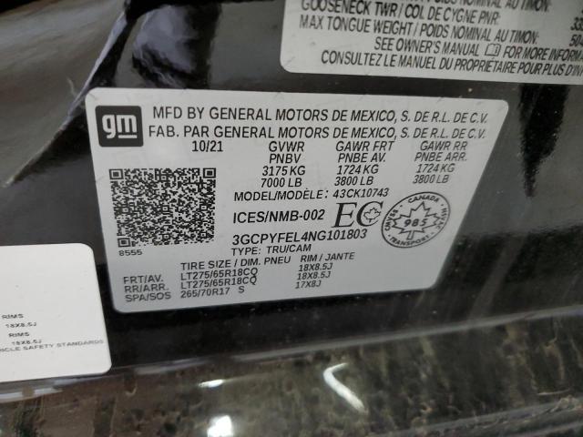 3GCPYFEL4NG101803 Chevrolet Silverado