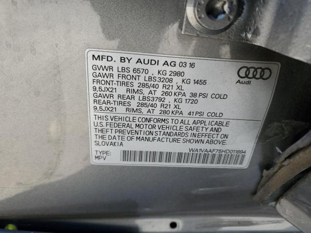 WA1VAAF75HD011894 Audi Q7