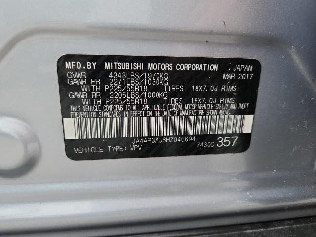 JA4AP3AU6HZ046694 Mitsubishi Outlander
