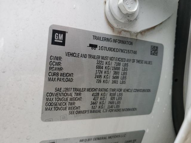 1GTU9DED7MZ157746 GMC l84 - di, alum, gen 5, var 2