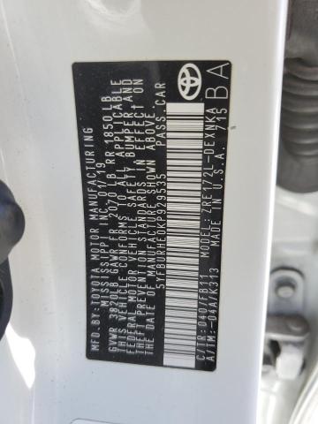 5YFBURHE0KP929535 Toyota 2zr-fe